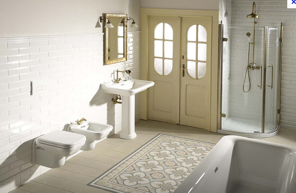 CAPRICE - BURGUNDY - Carrelage 20x20 cm aspect carreaux de ciment fleurs vintage taupe