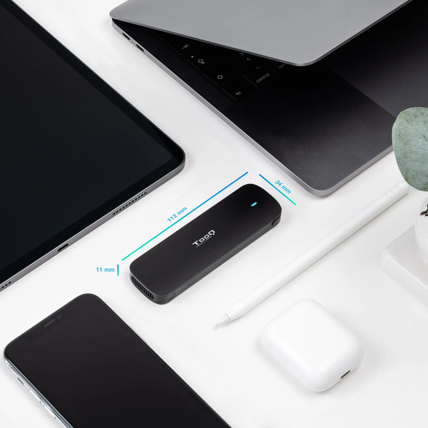 Boitier externe USB-C 3.2 Tooq TQE-2201 - NVMe M.2 Type 2280 (Noir)