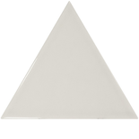 SCALE TRIANGOLO LIGHT GREY - Faience triangulaire 10,8x12,4 cm gris perle brillant
