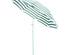 Parasol inclinable octogonal Ø 180 cm vert blanc rayé