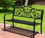 Banc 3 places de jardin style cosy chic noir