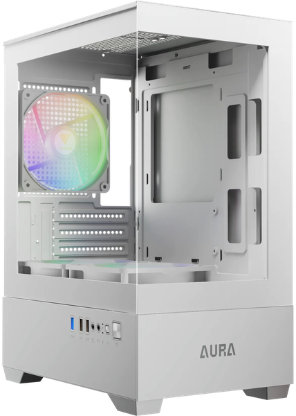 Boitier Mini Tour Micro ATX Gamdias Aura GC9M RGB avec panneaux vitrés (Blanc)