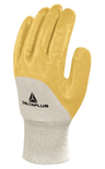 Gant de travail NI015 en coton enduit nitrile écru/jaune T8 - DELTA PLUS - NI01508