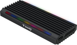 Boitier externe USB-C 3.2 Tooq Shinobi RGB - S-ATA/NVMe M.2 Type 2280 (Noir)